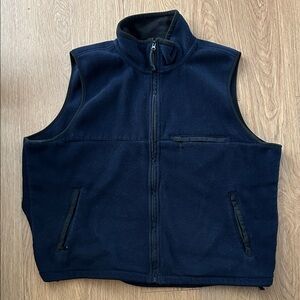 Eddie Bauer Navy Fleece Zip Vest